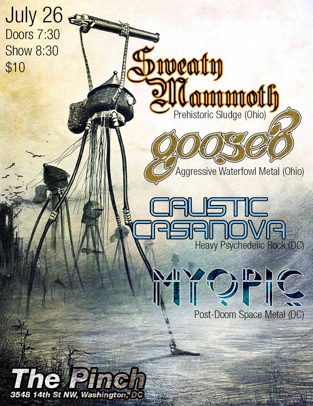 Tour and Show Posters | Caustic Casanova